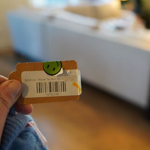 Crush 100% Cashmere Pullover Hoodie Rainbow‎ Wave Size Large Oversized NWT $368 - Picture 6 of 8